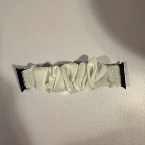 Elegant White Scrunchie Watch Band